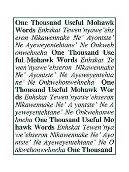 Paperback One Thousand Useful Mohawk Words Book