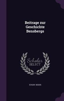 Hardcover Beitrage zur Geschichte Bensbergs Book