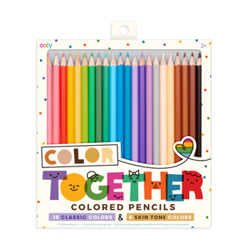 Office Product Color Together Colored Pencils - Set of 24 (18 Classic & 6 Skin Tone Colors) [Multiple Languages] Book