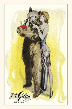 Paperback Vintage Journal Woman with Bear Carrying Liquor Bottles Book