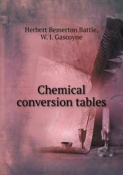 Paperback Chemical conversion tables Book