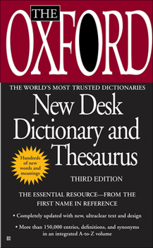 Hardcover Oxford American Desk Dictionary and Thesaurus Book