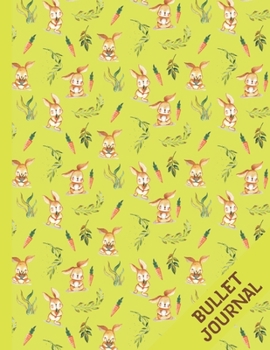 Paperback Rabbits Bullet Journal: Rabbit Gifts: Blank Paperback Dot Grid Paper Notebook for School: 8.5" x 11" Book