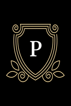 P: monogram initial Letter P - Personalized Initial Monogram Letter P  College Ruled Notebook - 6 x 9 inch Pocket Size: Cute Alphabet Vintage ...