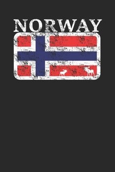 Paperback Wikstroem - Notes: Norway Banner Moose - Notebook 6x9 dot grid Book