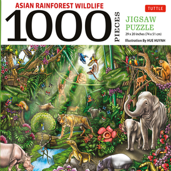 Paperback Asian Rainforest Wildlife - 1000 Piece Jigsaw Puzzle: Finished Size 29 in X 20 Inch (74 X 51 CM) Book