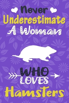 Never Underestimate a Woman Who Loves Hamsters Journal: Hamster Lover Gift for Women, Blank Lined Notebook, Gift for Hamster Lovers