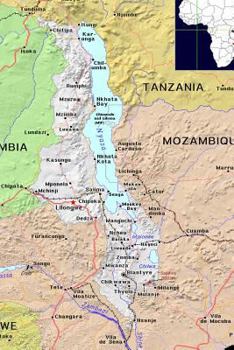 Paperback Modern Day Color Map of Malawi in Africa Journal: Take Notes, Write Down Memories in this 150 Page Lined Journal Book