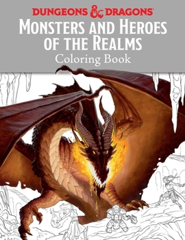 Paperback Monsters and Heroes of the Realms Coloring Book