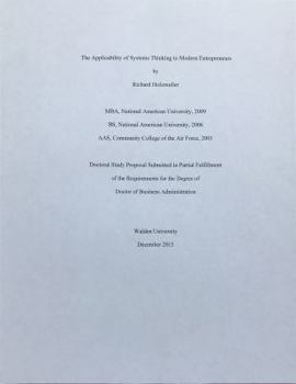 Paperback The Applicability of Systems Thinking to Modern Entrepreneurs Book