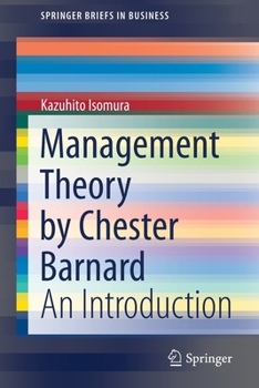 Paperback Management Theory by Chester Barnard: An Introduction Book