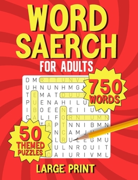 Paperback Word Saerch for Adults: 750 Words - 50 Themed Puzzlles - Llaarrggee Pprriinntt [German] Book