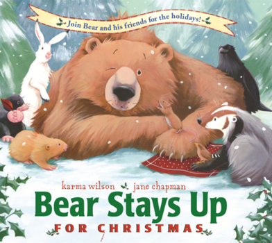 Library Binding Bear Stays Up for Christmas Book
