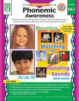Paperback Phonemic Awareness, Grades Pk - 1: Activity Pages and Easy-To-Play Learning Games for Introducing and Practicing Short-And Long-Vowel Phonograms Book
