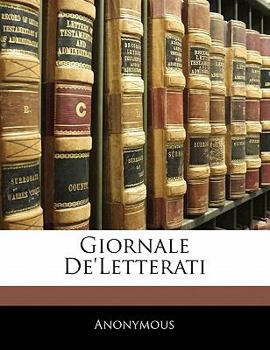 Paperback Giornale De'letterati [Italian] Book