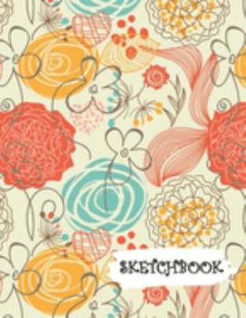 Sketchbook: Colorful Roses and Peonies Fun Framed Drawing Paper Notebook