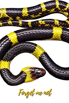 Forget Me Not: Black Yellow Snake.Internet Password Logbook with alphabetical tabs.Personal Address of websites, usernames, passwords ... printed format.Size 6x9 inches