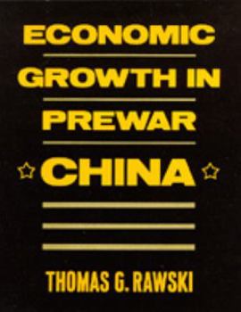 Hardcover Economic Growth in Prewar China Book