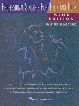 Paperback The Professional Singer's Pop/Rock Fake Book : Men's Edition Book