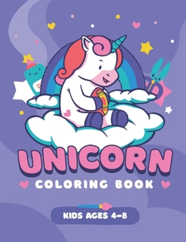 Paperback Unicorn Coloring Book For Kids Ages 4-8 Book