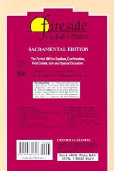 Paperback Holy Bible: Sacramental Edition White Flex Cover Crimson Page Edges Book