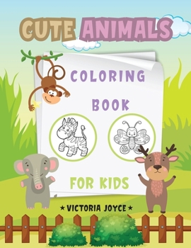 Paperback Cute Animals Coloring Book for Kids Book