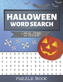 Paperback Halloween Word Search: Puzzle Book Large Print - 80 Halloween Puzzles Book