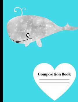Paperback Ocean Whale Wide Ruled Composition Notebook Book