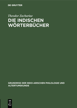 Hardcover Die Indischen Wörterbücher: (Kosa) [German] Book