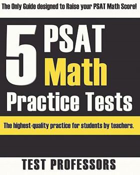 Paperback 5 PSAT Math Practice Tests Book