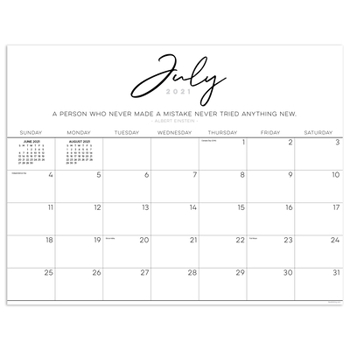 Calendar Cal 2022- Inspirational Script Academic Year Desk Pad Book