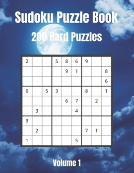 Paperback Sudoku Puzzle Book: 200 Hard Puzzles: Large Print: Puzzles With Solutions For Adult Sudoku Lovers: Volume 1 [Large Print] Book
