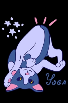 Paperback Yoga: 6"x9" Cat Blank Lined.Journaling, Office Work, Notes and School, College Ruled Cat Composition Notebook. Book