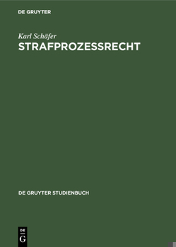 Hardcover Strafprozeßrecht [German] Book