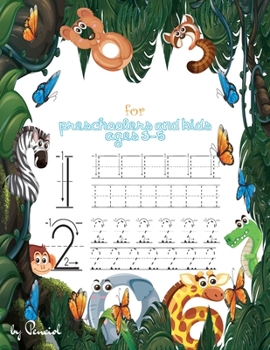 Number Tracing Book for Preschoolers and Kids Ages 3-5: Colored Number tracing books for kids ages 3-5 Number tracing workbook Number Writing Practice ... Tracing Book with Colorful Illustrations