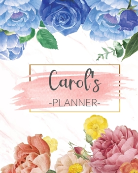 Carol's Planner: Monthly Planner 3 Years January - December 2020-2022 | Monthly View | Calendar Views Floral Cover - Sunday start