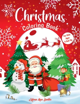 Paperback Christmas Coloring Book [Large Print] Book