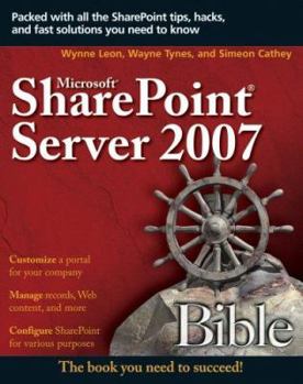 Paperback Microsoft SharePoint Server 2007 Bible Book