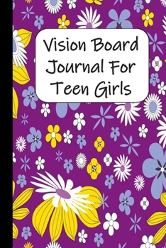 Paperback Vision Board For Teen Girls: Goal Planner Book