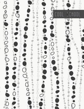 Paperback Cool School: Large College Ruled Notebook for Homework School or Work Circle Pattern Raindrops Black and White Book