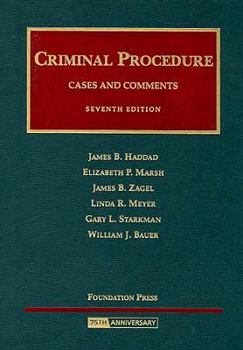 Hardcover Criminal Procedure: Cases and Comments Book
