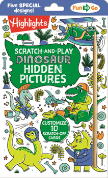 Paperback Scratch-And-Play Dinosaur Hidden Pictures Book