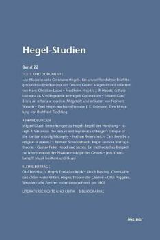 Paperback Hegel-Studien / Hegel-Studien Band 22 (1987) [German] Book