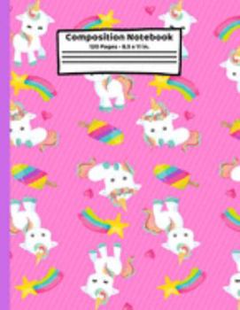 Unicorn Composition Notebook: Wide Ruled 8.5" x 11 Soft Cover Notebooks For Girls ~ Gift for Unicorn Lovers, Student, Teachers, College