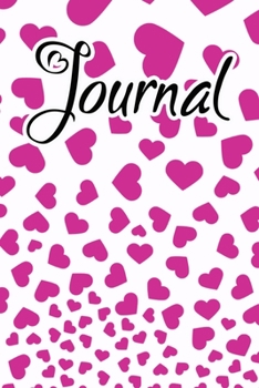 Paperback Journal: Journal for women to write in Red Violet Purple Falling Hearts Book