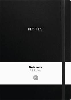 Hardcover A5 Black Notebook: Cased with Elastic Book