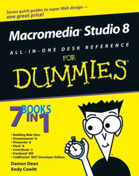 Paperback Macromedia Studio 8 All-In-One Desk Reference for Dummies Book