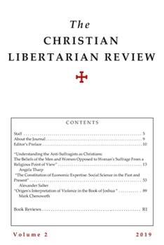 Paperback Christian Libertarian Review: Volume 2 Book