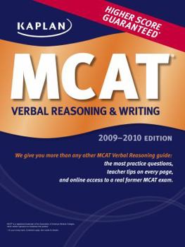 Paperback Kaplan MCAT Verbal Reasoning & Writing 2009-2010 Book