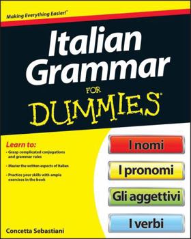 Paperback Italian Grammar For Dummies Book